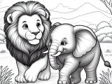 african-animals coloriages