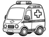 ambulance da colorare